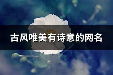 唯美網名|唯美有诗意的网名（精选575个）